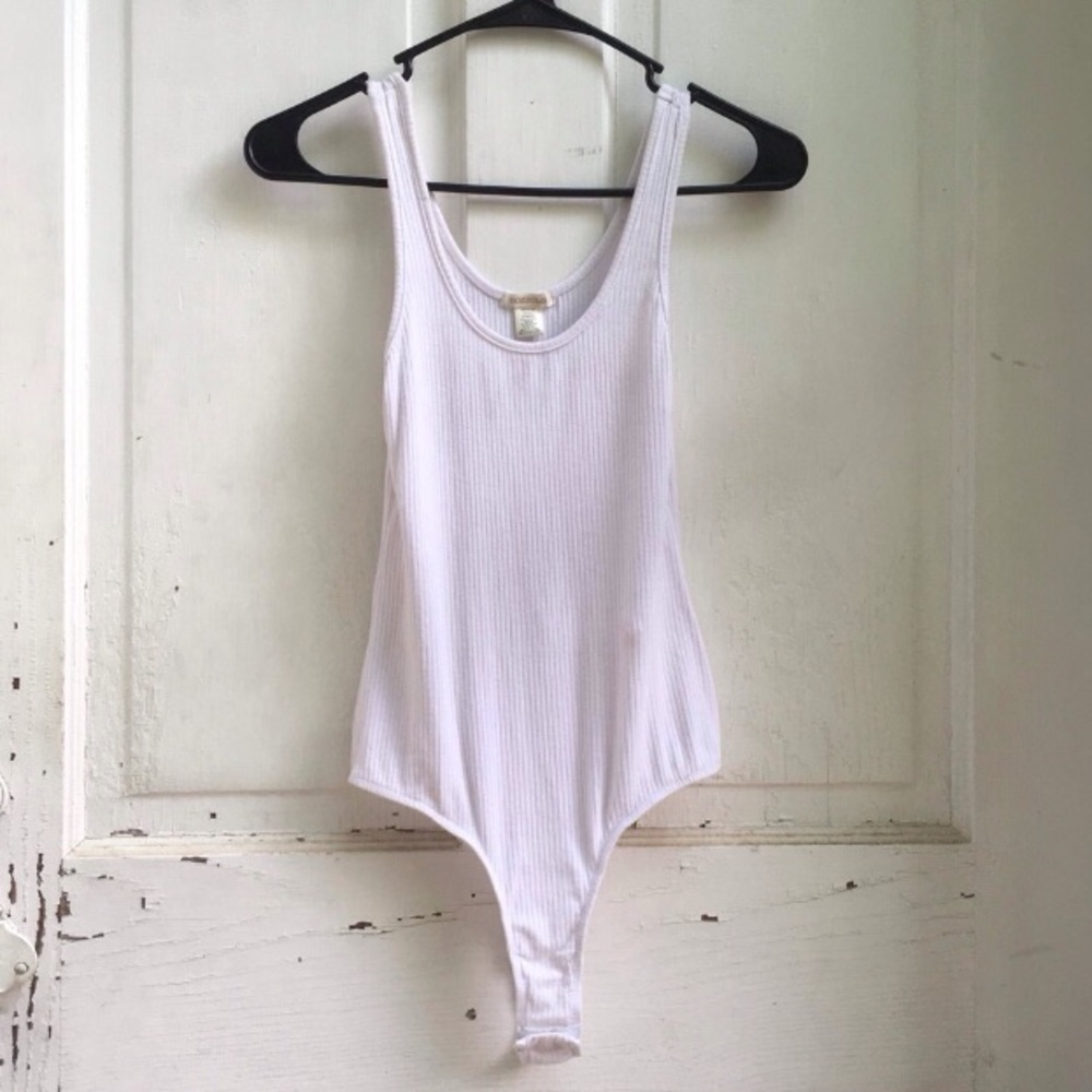 Fashion Nova White Tank Bodysuit one piece